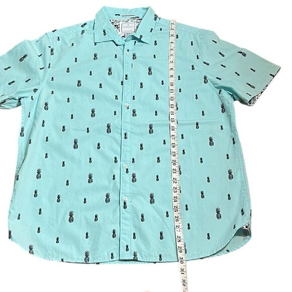Denim & Flower Men’s Pineapple Pattern Button Up Shirt, Size XL - Picture 6 of 8